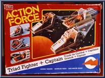 Triad Fighter (with Captain) from Action Force - Space Force Accessories manufactured by Palitoy [Front]