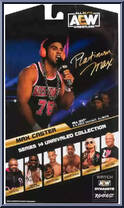 Max Caster from AEW - Unrivaled - Series 14 manufactured by Jazwares [Back]