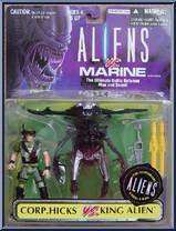 Corporal Hicks vs King Alien from Aliens - Aliens vs. Marine manufactured by Kenner [Front]