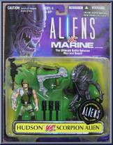 Hudson vs Scorpion Alien from Aliens - Aliens vs. Marine manufactured by Kenner [Front]