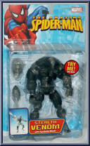 Venom (Stealth) from Amazing Spider-Man - Series 3 manufactured by Toy Biz [Front]