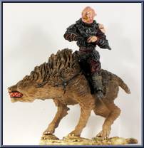 Gothmog on Warg from Armies of Middle Earth - Warriors and Battle Beasts - Wave 7 manufactured by Play Along [Loose]