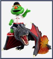 Boston Red Sox Wally The Green Monster (Game Of Thrones Mascot On Fire Dragon) from Baseball - Player Bobbles manufactured by Foco [Loose]