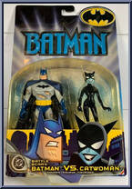 Batman (Battle Scars) vs. Catwoman from Batman - Animated Series - 2-Packs manufactured by Mattel [Front]