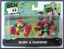 Bloxx & Fourarms from Ben 10 Omniverse - 2-Packs manufactured by Bandai [Front]