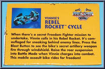 Vinnie's Rebel Rocket Cycle from Biker Mice From Mars - Freedom Fighters Vehicles manufactured by Galoob [Card]