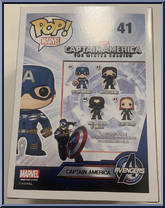 Captain America (Black / White) from Captain America - Captain America Winter Soldier Pop! manufactured by Funko [Back]