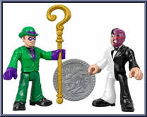 Riddler & Two-Face from DC Super Friends - Imaginext manufactured by Fisher-Price [Loose]