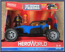 Transforming Batmobile from DC Super Friends - HeroWorld manufactured by Fisher-Price [Front]