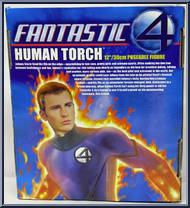 Human Torch from Fantastic Four - Movie - Deluxe Figures manufactured by Toy Biz [Back]