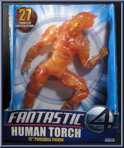 Human Torch from Fantastic Four - Movie - Deluxe Figures manufactured by Toy Biz [Front]