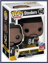 Antonio Brown (Black Jersey) (Steelers) from Football - Pop! Vinyl Figures manufactured by Funko [Front]