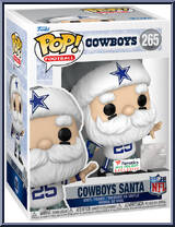 Cowboys Santa (Throwing) from Football - Holiday Pop! manufactured by Funko [Front]