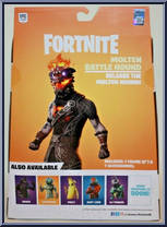 Molten Battle Hound from Fortnite - Legendary Series manufactured by Jazwares [Back]