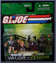Duke / Cobra Commander (Black Cape) from G.I. Joe - Valor vs Venom - 2-Packs manufactured by Hasbro [Front]