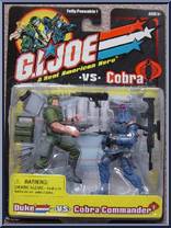 Duke vs. Cobra Commander (Blue) from G.I. Joe vs. Cobra - Basic Series manufactured by Hasbro [Front]