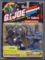 Snake Eyes (Gray Uniform) vs. Cobra Commander from G.I. Joe vs. Cobra - Basic Series manufactured by Hasbro [Front]