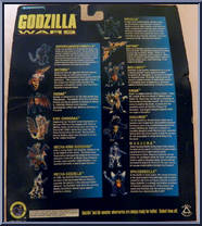Supercharged Godzilla from Godzilla - Godzilla Wars - Carded Figures manufactured by Trendmasters [Back]
