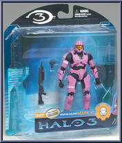 Spartan Soldier Mark VI (Pink) (D&R Lineups) from Halo 3 - Series 2 - Multiplayer manufactured by McFarlane [Front]