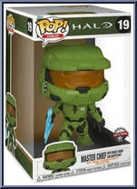 Master Chief (with Energy Sword and Grappleshot) (Jumbo) from Halo - Pop! Vinyl Figures manufactured by Funko [Front]