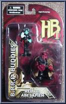 Red / Abe Sapien from Hellboy II - B.P.R.D. Buddies manufactured by Mezco [Front]
