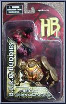 Red / Golden Army Soldier from Hellboy II - B.P.R.D. Buddies manufactured by Mezco [Front]