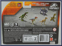 Herrerasaurus from Jurassic World - Dino Rivals - Attack Pack manufactured by Mattel [Back]