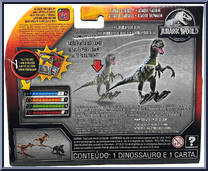 Velociraptor Blue from Jurassic World - Dino Rivals - Savage Strike manufactured by Mattel [Back]