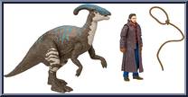 Cowboy Owen & Juvenile Parasaurolophus from Jurassic World - Dominion - Basic Series manufactured by Mattel [Loose]