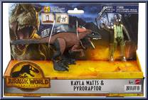 Kayla Watts & Pyroraptor from Jurassic World - Dominion - Basic Series manufactured by Mattel [Front]