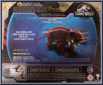 Scutosaurus from Jurassic World - Primal Attack - Savage Strike manufactured by Mattel [Back]