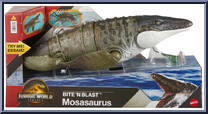 Bite 'N Blast Mosasaurus from Jurassic World - Rebirth - Dinosaurs manufactured by Mattel [Front]