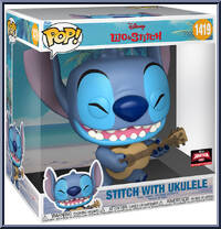 Stitch (with Ukulele) (Jumbo) from Lilo & Stitch - Pop! Vinyl Figures manufactured by Funko [Front]