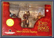 Eomer / King Theoden / Uruk-Hai Soldier  from Lord of the Rings - Two Towers - Mini Character Replicas manufactured by Applause [Front]