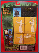 Gandalf the Grey (Light Up Staff) from Lord of the Rings - Fellowship of the Ring - Series 2 manufactured by Toy Biz [Back]