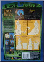 Gimli (Axe Swinging) (Ring Pedstal) from Lord of the Rings - Fellowship of the Ring - Series 2 manufactured by Toy Biz [Back]