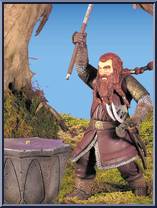 Gimli (Axe Swinging) (Ring Pedstal) from Lord of the Rings - Fellowship of the Ring - Series 2 manufactured by Toy Biz [Loose]