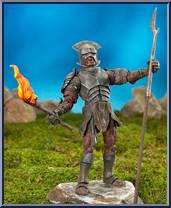 Battle Cry Uruk-Hai Warrior from Lord of the Rings - Trilogy - Two Towers - Series 5 manufactured by Toy Biz [Loose]