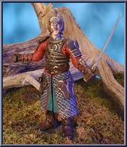 King Theoden in Armor (Sword Slashing Action) from Lord of the Rings - Trilogy - Two Towers - Series 1 manufactured by Toy Biz [Loose]