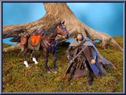 Aragorn w with Brego from Lord of the Rings - Two Towers - Deluxe Horse & Riders manufactured by Toy Biz [Loose]
