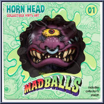 Horn Head from Madballs - Medium manufactured by Kidrobot [Front]