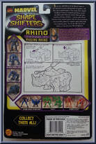 Rhino from Marvel - Shape Shifters manufactured by Toy Biz [Back]