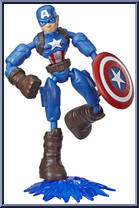 Captain America from Marvel - Bend and Flex - Basic Series manufactured by Hasbro [Loose]