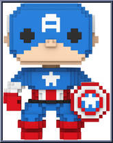 Captain America from Marvel - Pop! 8-Bit manufactured by Funko [Loose]