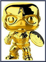 Captain America (Gold Chrome) from Marvel - Marvel Stud10s Pop! manufactured by Funko [Loose]