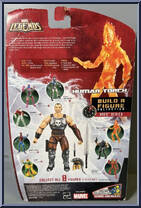 Human Torch from Marvel Legends - Ares Series manufactured by Hasbro [Back]