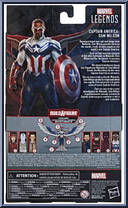 Captain America (Sam Wilson) from Marvel Legends - Infinite Series - Captain America Series manufactured by Hasbro [Back]