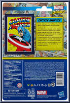 Captain America from Marvel Legends - Retro - Basic Series manufactured by Hasbro [Back]