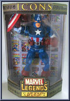 Captain America from Marvel Legends - Icons - Series 1 manufactured by Toy Biz [Front]