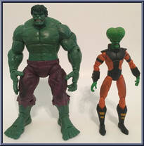 Hulk (Closed Mouth) vs Leader (Brain Head) Action Figure